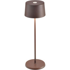 Zafferano, Olivia Pro Lamp, Portable and Rechargeable Table Lamp with Touch Control, Suitable for Living Room and Outdoor Use, Dimmer, 2200-3000 K, Height 35 cm, Colour Corten