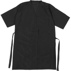 Lurrose Salon Smock for Hair Salon Smock for Clients Style Kimono (Black)