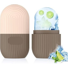 Ice Roller for Face and Eyes, Silicone Ice Face Roller, Ice Holder, Face Ice Mould, Skin Care, Reusable Ice Cube Roller for Shrinking Pores, Anti-Wrinkles, Reduce Swelling