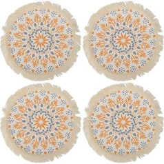 Photography Prop Mat Boho Photography Prop Mat with Exquisite Pattern and Tassel Design, Insulation Pad for Photography Table Decoration