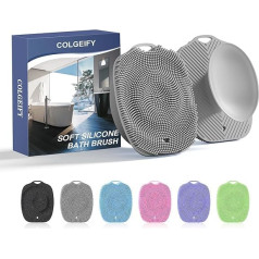 Sanfter Silikon-Körperschrubber, große Größe von weichen Borsten, Schrubber für Männer und Frauen nach dem Fitnessstudio, Peeling und Tiefenreinigung, Rückensaugnapf, leicht zu lagern und zu