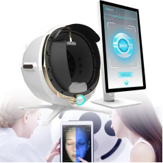Salon Skin Analyser, Intelligent AI Face Skin Analyser, 3D Digital Skin Analysis Device (13.3/21.5 Inch), for Healthy Skin Care, Multilingual 21.5 Inch-White