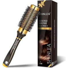 SHINLEA Haarbürste, runde Haarbürste zum Föhnen, 33 mm, Aluminium, lockige Haarbürste, Haarbürsten für Frauen, professionelles Locken, Haartrocknen, Stylen, Glätten und Glanz