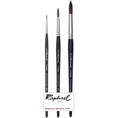 Raphael Softaqua Series 845 Vegan No. 2 .10 18. Set of 3 (Raphael France)