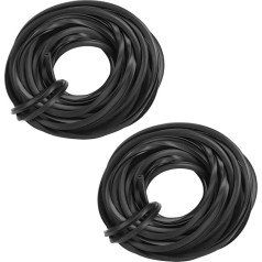 2 x Rubber Strips Black Greenhouse Rubber Strips Frameless Weather Stripping Door Window Seal Glazing Rubber Seals Greenhouse Accessories Glass Sealing Accessories 10m