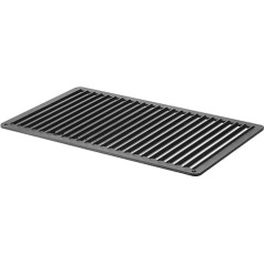 HENDI Convectomat Grill Grate, for Use in Oven, Grooved, PTFE Non-Stick Coating, Temperature Resistant up to 200°C, Grill Plate, Grill Grid, GN1/1, 530 x 325 x (H) 15 mm, Cast Aluminium