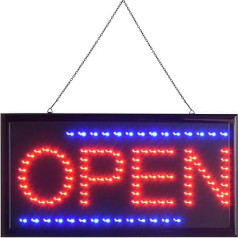 LED Open Neon Sign, Neon Light Advertising Light Advertising for Bar, Pub, Club, Shop, Window Display, LED Bar Sign Display Light Bar for Party, Bar, Hotel Shop, 25 x 48 cm
