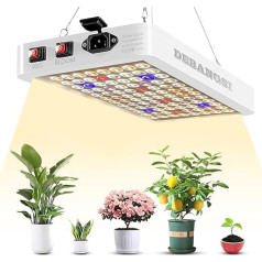 1000 W Full Spectrum LED Grow Light Plant Lamp with Double Switch Veg/Bloom, 4566LM LED Grow Lamp with UV IR, Double Chips LED Grow Lamp, for Greenhouse and Indoor Plants, Vegetables and Flowers Awake
