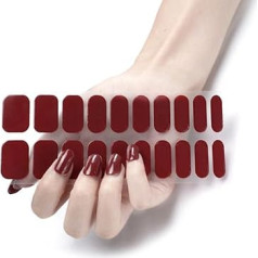 20 Stück Einfarbige Nagellackstreifen Selbstklebende Gel Nagel Aufkleber Abziehbilder Gel Nagelstreifen Volle Nagelfolien Für Nägel Kunst