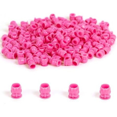 Tattoo-Tintenbecher, 200 Stück, Puppen-Tattoo-Tintenkappen, Einweg-Kunststoff-Tintenkappen für Tätowierung, permanentes Make-up, mit Basis, Tattoo-Pigmentkappen, Tattoo-Tintenhalter,