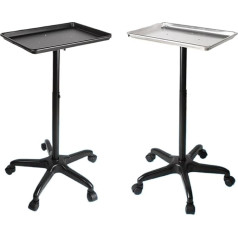 Salon Trolley on Wheels Rolling Hair Salon Tray Cart Beauty Salon Spa Tattoo Mobile Equipment Hairdressing Tool Trolley Salon (Silver)