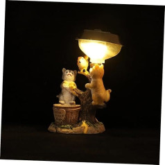 Tierstatuenverzierungen Figuren Dekorationen Gartenstatuen im Freien Ornament gartenskulptur solar gartenbeleuchtung solarleuchten für außen garten licht schmuck Gartendekor Harz