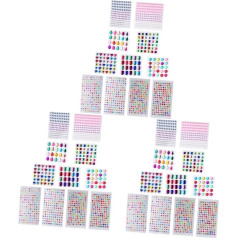 Lurrose 33 Sheets Crystal Stickers Acrylic Stickers for Nails Rhinestone Rhinestones for Nails Children's Stickers Glitter Adhesive Pictures Jewels Stickers Acrylic Stickers Colourful