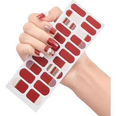 Halbgehärtete Gele Nagelaufkleber UV-/LED-Lampe erforderlich Gele Nagellack-Wraps Modedesign-Gele Nagelkunstaufkleber Frauen