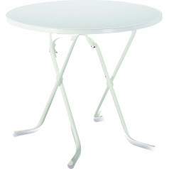Best Primo 26528000 Folding Table with Scissor Legs Round Diameter 80 CM White