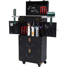 Hairdressing trolley, 4-tier operating trolley with wheels, salon work trolley, trolley, stylist hairdresser