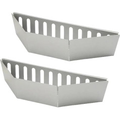 Kohlekörbe 2 Stück Edelstahl-Holzkohlekorbhalter for Grillen, konturierte Kohlebrikettkörbe, ausgewogene Hitze, Grillzubehör for den Außenbereich FüR Hitze(Thick 8mm)