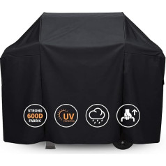 7139 Grill Cover for Weber Spirit II 300 and Spirit 200 Series (with Side Mounted Operation) Gas Grill Heavy Duty Waterproof Grill Accessory (121 x 17.8 x 106.7 cm) with Brush, Tongs, Thermometer