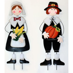 Pilgrim, Metall, 88,9 cm, Mehrfarbig, 2 Stück