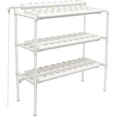 Hydroponic Plants 3 Layers Hydroponic Grow Kit 108 Plant Places, Earthless Plant Growing Systems for Hydroponics, Vegetable Hydroponics Plant Tube Growing (3 Layers with 90 Holes)