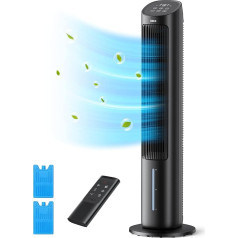 Dreo Air Cooler with Water Cooling, Quiet, Tower Fan with Cooling, 40 Inch Fan, Evaporative Cooler with 80° Swivel Function, 3 Modes, 4 Speeds, Remote Control