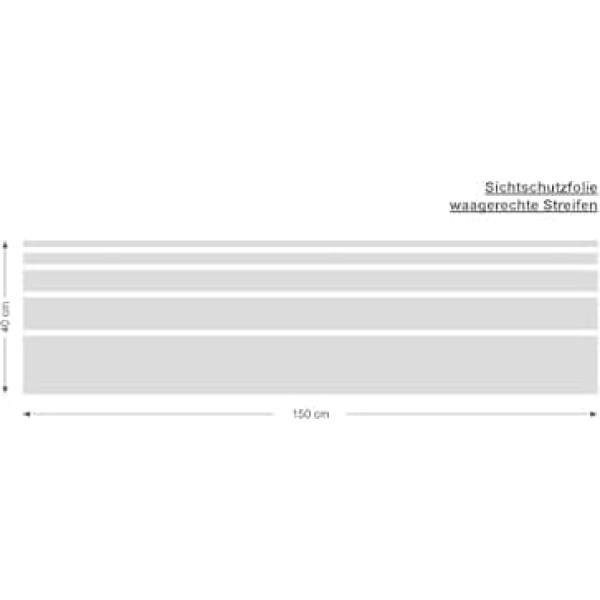 Wandtattoo Loft Privacy Film Window with Striped Pattern, Window Film, Opaque, Frosted Glass Film, Window Decoration, Self-Adhesive Film, Window Decoration, Sun Protection Window Adhesive Film