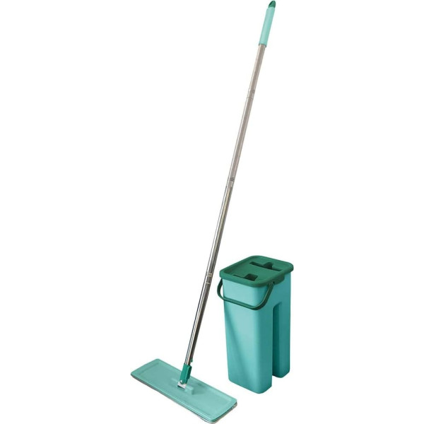 Sauber Meister Professional Floor Mop Set with Bucket & Mop Mop Smart Mop Plus Compact Blue Advanced Floor Cleaner with Clean & Dry Technology (Smart Mop + Compact)