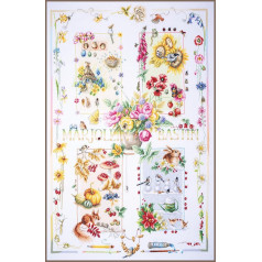 Lanarte Cross Stitch Embroidery Kits Counted Cross Stitch Pictures Set 4 Seasons Wall Decoration Handmade Set for Adults 62 x 88 cm DIY Decoration Craft Set Craftsman Creative Gift Set