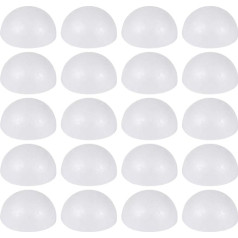 Pack of 30 Foam Hemisphere Modelling Foam Ball Craft Polystyrene Ball for Flowers Arranging Wedding Christmas Decoration Art Projects 8 cm