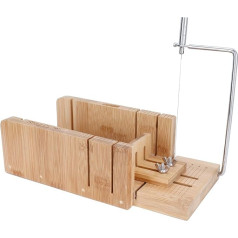 Focket Soap Cutter with Wire Cutter, Wooden Handmade Soap Moulds for Soap Making, Single Wire Soap Cutter for Soap Making Loaf Slices