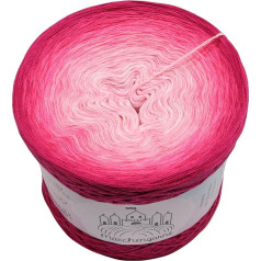 Colour Gradient Yarn Fruit Bomb 4 or 3 Thread Bobbel Wool Crochet Knitting (Fruit Bomb - Hot Pink Outside, 4 Ply, 300 g/1140 m)