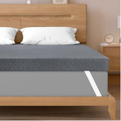 BedStory Single Mattress Topper 80 x 190 cm Memory Foam Mattress Topper with Bamboo Charcoal Mattress Cover with Removable and Washable Cover Mattress Topper