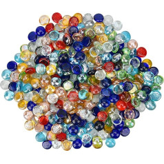 1800 g Glass Muggle Stones, 400 Pieces, 17-20 mm Glass Nuggets, Aquarium Decoration, Garden Pot Decoration, Glass Stones Decorative Stones for Vases