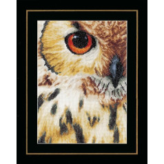Lanarte Counted Cross Stitch Kit-Owl, 100% Cotton Multi, 19x1x26 cm