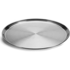DEL - Stainless Steel Serving Tray - Circular Serving Dish/Platter - Ø 36 cm