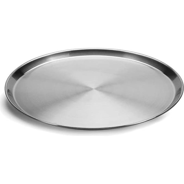 DEL - Stainless Steel Serving Tray - Circular Serving Dish/Platter - Ø 36 cm