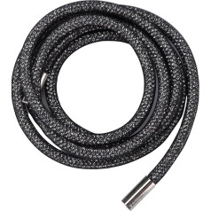 6 mm Rope Cord Trim Wide Shiny Glitter Decorative Accessory for Shoes Clothing (Fixed Length: 138 cm Long 6 mm Wide Black Net White Diamond)