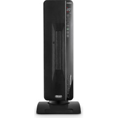 De'Longhi TCH8993ER.BC Ceramic Fan Heater With 3 Heat Settings For Rooms Up To 70 m³, Silent Technology, Rotating Base, 24 Hour Timer, Frost Protection Function, Summer Ventilation, Black