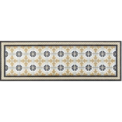 wash+dry Kitchen Tiles Doormat, Acrylic, beige, 60 x 180 x 0.7 cm