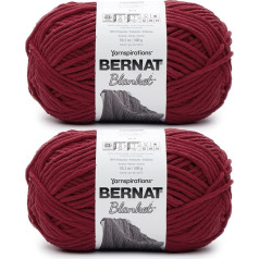 Bernat Blanket Crimson Yarn - 2 Packs of 300g - Polyester - 6 Super Bulky - 220 Metres - Knitting/Crochet