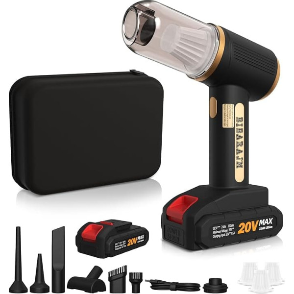 Handheld Vacuum Cleaner for Car 21000 Pa High Performance Vacuum Cleaner Wireless 4 in 1 Air Purifier and Vacuum Cleaner, 18.5 V Portable Vacuum Cleaner