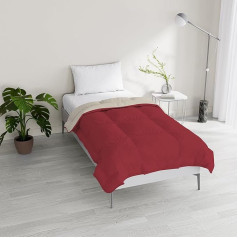 Italian Bed Linen SOGNI E CAPRICCI Two-Tone Duvet Bordeaux/Cream, 200 x 200 cm