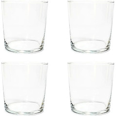 Glass Water Glasses - Glass Cups - Water Cups - Set of 4 Glasses - Glass Water Glasses with Capacity of 38 cl - Glass Cups for Home, Restaurant, Party - Water Glasses