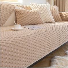 Sofa Cover for 1 2 3 Seater Non-Slip Sofa Cover Super Soft Faux Fur Sofa Slipcover Corner Sofa Cushion Cover L Shape Furniture Protector for Living Room (Camel, 90x160cm)
