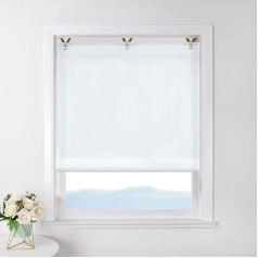 Roman Blind No Drilling Required Transparent with Eyelets Colour Gradient Curtains with Hooks Eyelets Modern Curtains 1 Piece