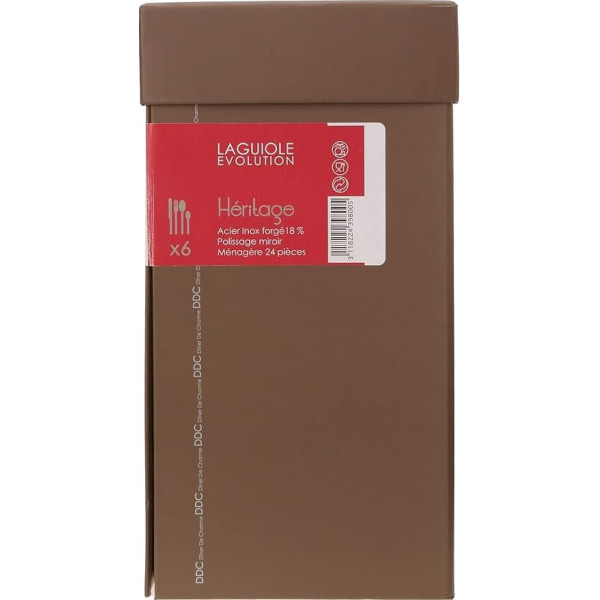 Laguiole Production 439800 24-Piece Cutlery Set Stainless Steel 18/0 Mirror Polished