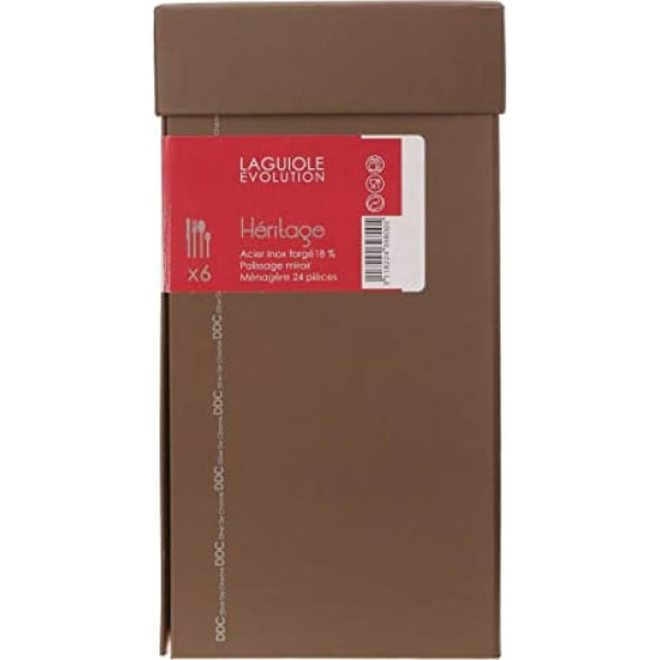 Laguiole Production 439800 24-Piece Cutlery Set Stainless Steel 18/0 Mirror Polished