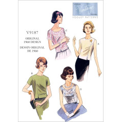 Vogue Patterns 9187 E5,Misses Top,Sizes 14-22