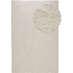 benuta Lilibeth Nest Rug, Cream, 80 x 150 cm, Synthetic Fibre, Rectangular & in Style: Abstract, Geometric, Hygge & Cozy, Minimalist, Easy Care for Living Room, Bedroom