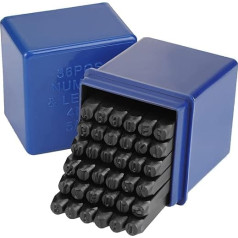 Letter Punch Set, Iron Letters Alphabet A to Z and Number 0 to 9 Characters Punch Stamp Punch Letters Impact Number for DIY